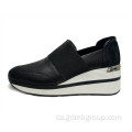 Sabates casuals esportives de cuir amb talons alts